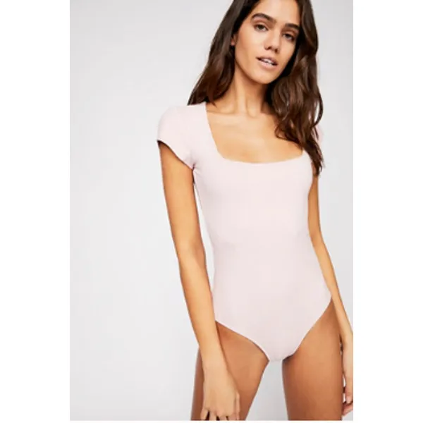 Free People Bodysuit Top Small Mauve Pink Luxury Capsule Parisian Coquette - Image 7