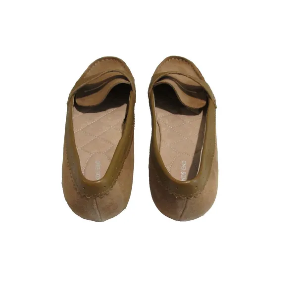 Lands’ End Tan Suede Penny Loafers Women’s 8.5 Classic Slip‑On Pre‑Owned - Image 4