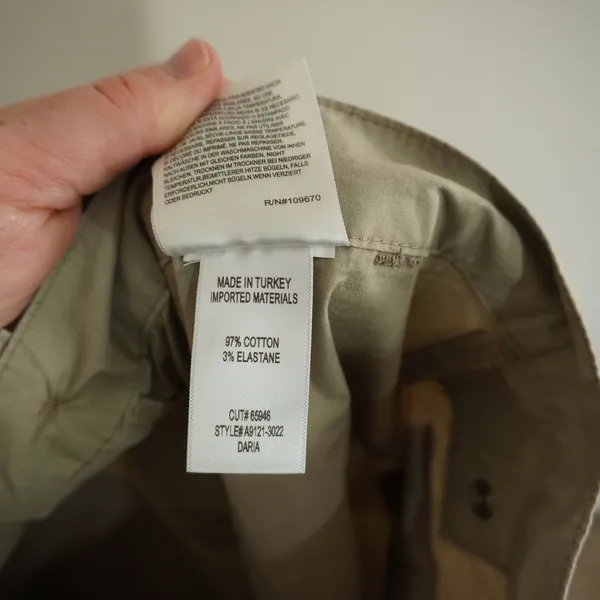Agolde Los Angeles Khaki Tan Cargo Utility Wide Leg Cropped Pants Womens Size 25 - Image 10