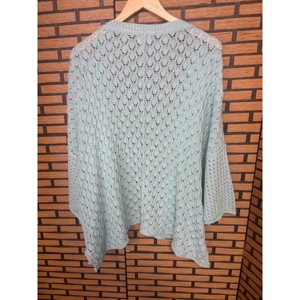 POL Light Blue Open‎ Knit Cardigan With Pockets Size Small - Image 2