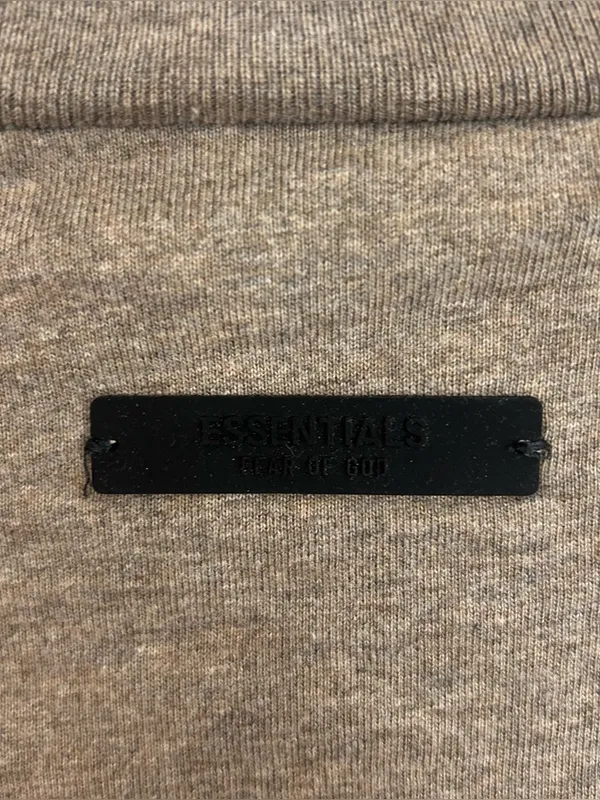 Fear of God University Essentials Tan Crewneck Long Sleeve Cotton Shirt Size 8 - Image 7