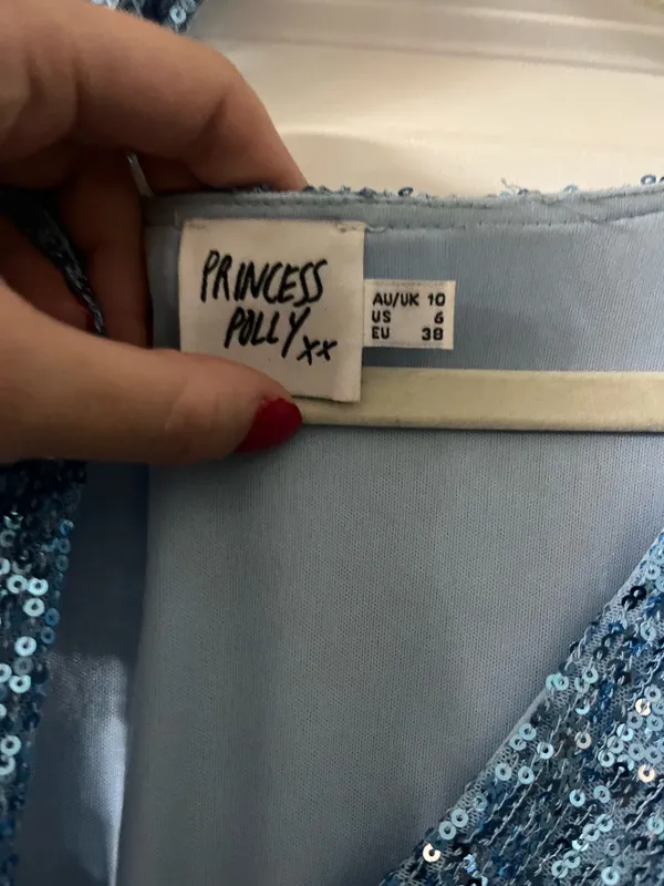 Princess Polly Sequin wrap mini dress - Image 3