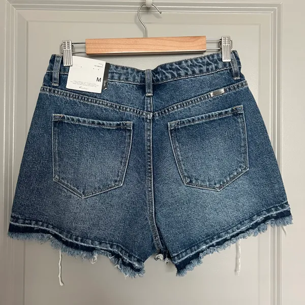 KanCan | Distressed Medium Wash High Rise Denim Shorts NWT Size M - Image 2