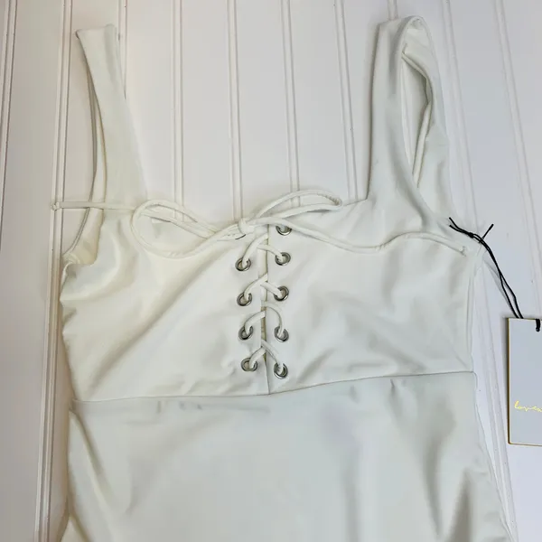 Lovetree White Lace Top 1 Pc Swimsuit Sz Medium - Image 10
