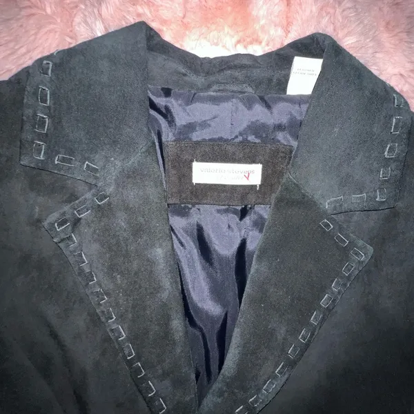 Vintage Valerie Steven’s western Vintage Black Women's leather‎ Jacket large - Image 2