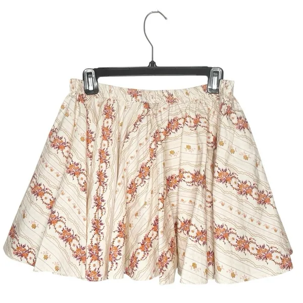 Free People Gaia Floral Skater Mini Skirt Women's Size Small - Image 3