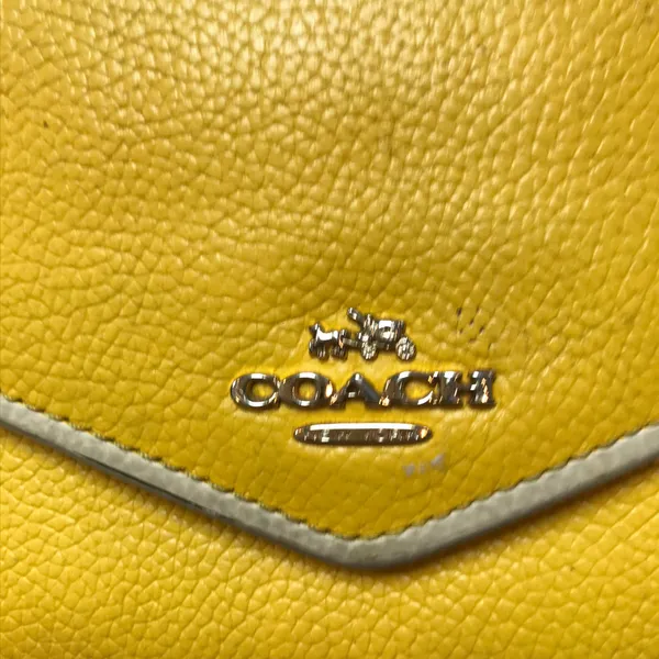 Coach Yellow Rouge Leather Wristlet - Image 7