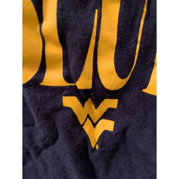 University Of West Virginia Mountaineers Women's T-Shirt Nike Size S Blue Gold - Image 3