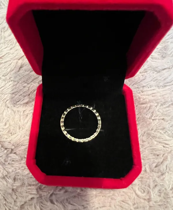 Women’s Golden Stackable Ring Size 7 Gold - Image 2