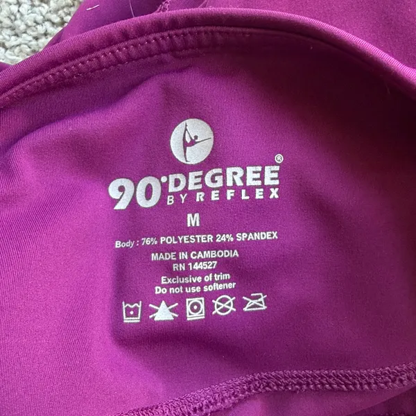 90 Degree By Reflex Purple Leggings Size Medium - Image 2