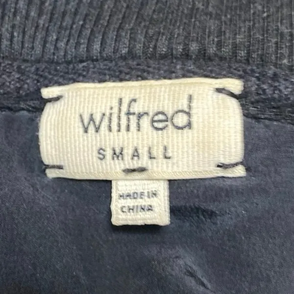 Aritzia Wilfred Women's Black Open Front Long Sleeve Knit Cardigan Sweater Top S - Image 3
