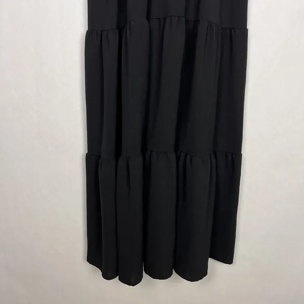 SHEIN Belle Plunging Neck Maxi Dress Womens Small Adjustable Straps Punk Peasant - Image 5
