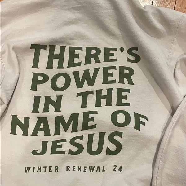 Champion Beige Hoodie with Bold Green Text - Image 2