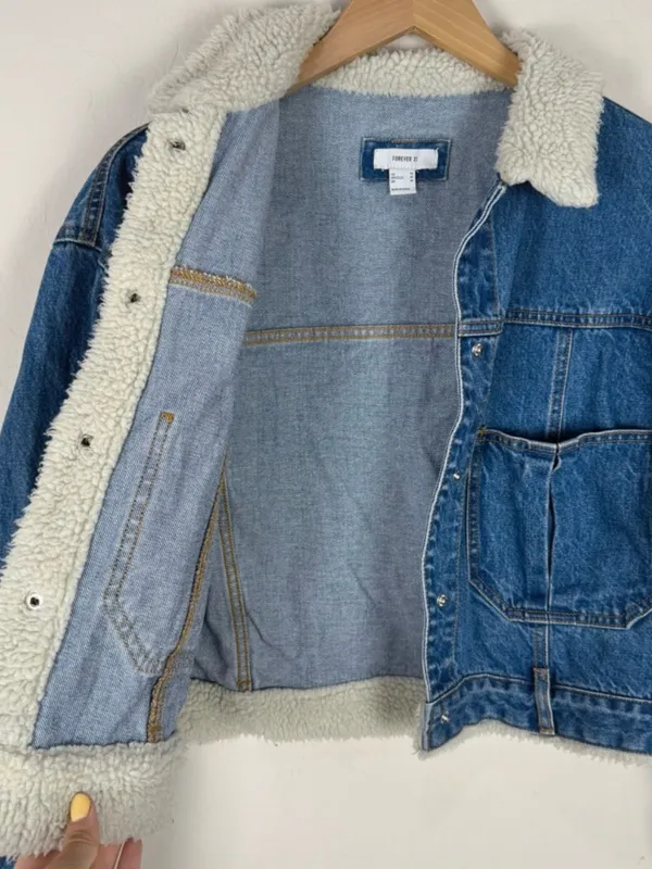 Forever 21 denim sherpa jacket - Image 3