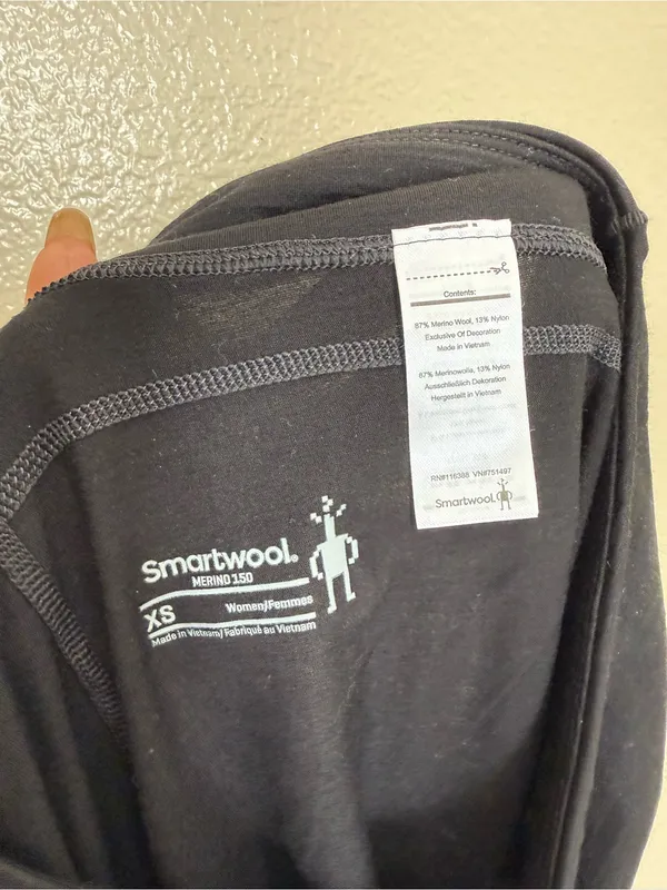 Smartwool Merino 150 Black Leggings XS Wool Base Layer Hiking Ski Outdoor Pants - Image 9