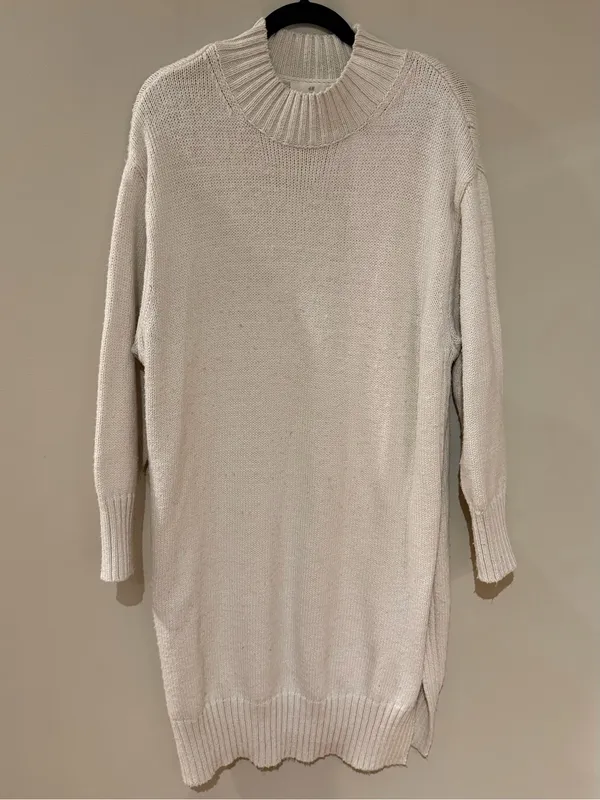 H&M Cream Knit Sweater Dress - Image 2