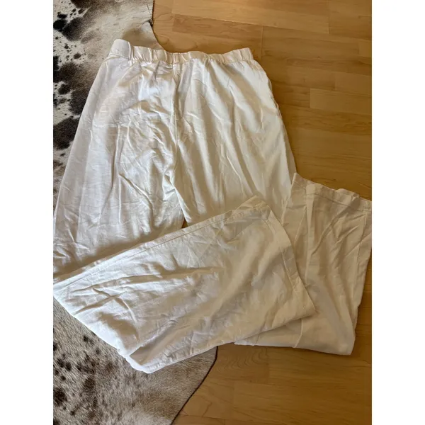 TALENTLESS White Wide Leg‎ Pull On Lounge Pants Size Large - Image 4