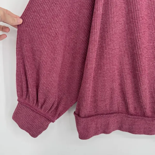 Free People We The Free South Side Thermal Top Size Medium Boho Oversized Ribbed - Image 7