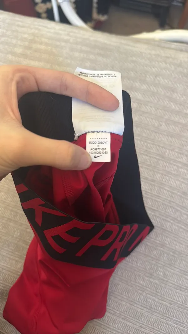 Red Nike Pro Shorts - Image 4