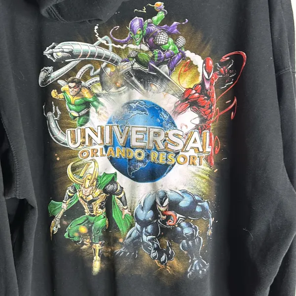 Universal Studios Resort Marvel Spiderman Full Zip Hooded Hoodie Jacket size 3X - Image 6