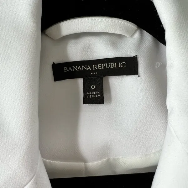 Banana Republic White Sleeveless Blazer Vest - Image 15