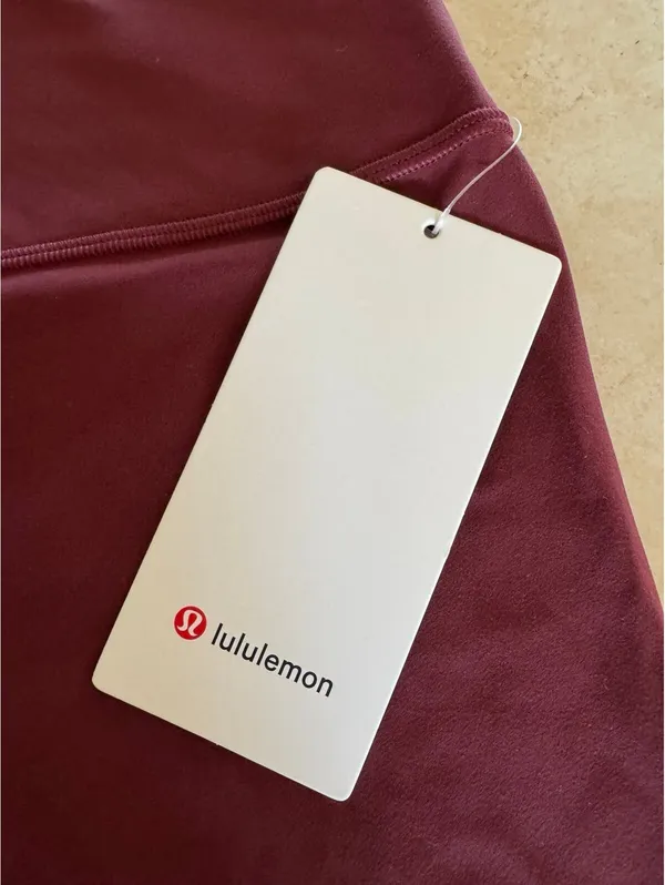 Lululemon Align High Rise 25” Red Merlot Size 14 NWT - Image 4