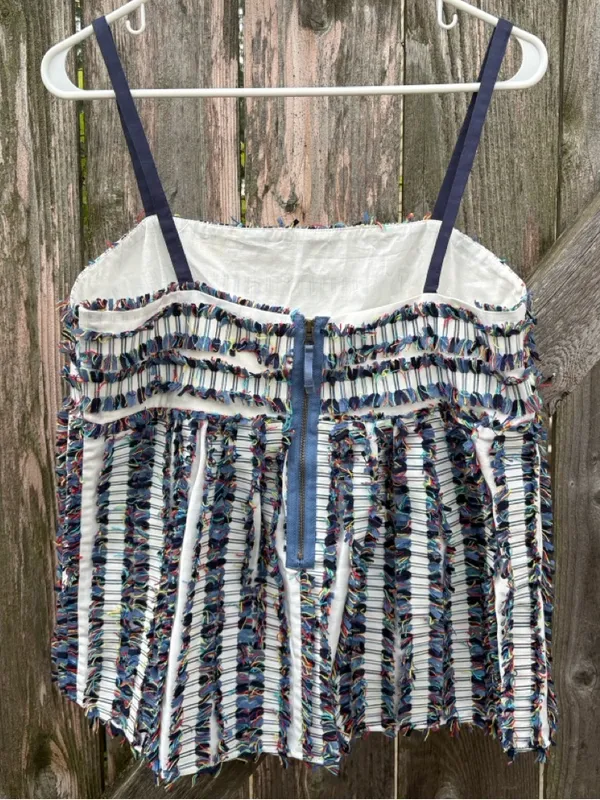 EUC Anthropologie Maeve Ember Fringed Babydoll Top Size 10 - Image 8