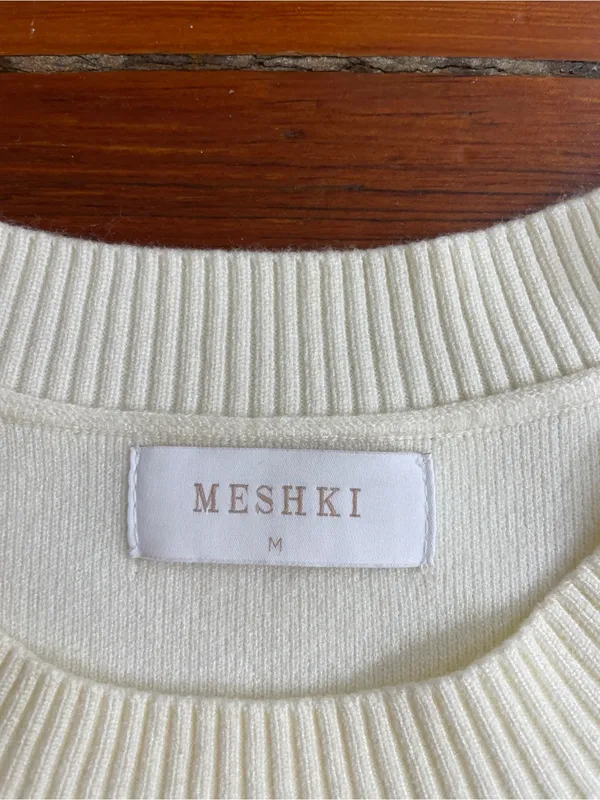 NWOT MESHKI Lauren Knit Trouser & Braxton Cozy Jumper Sweater Set in Ivory 🧡🎀 - Image 9