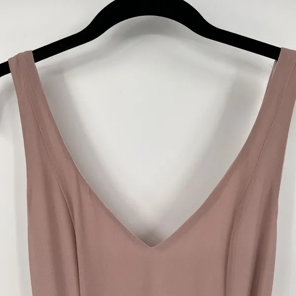 Show Me Your Mumu Jenn Maxi Bridesmaids Formal Dress Soft Beige Chiffon Sz Small - Image 5