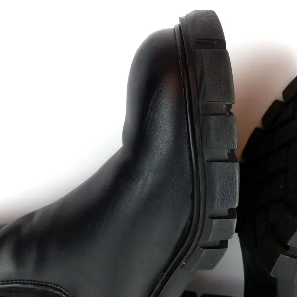 Steve Madden Hayle Chelsea Boots Womens 9 Black Vegan Chunky Lug Sole Platform - Image 10