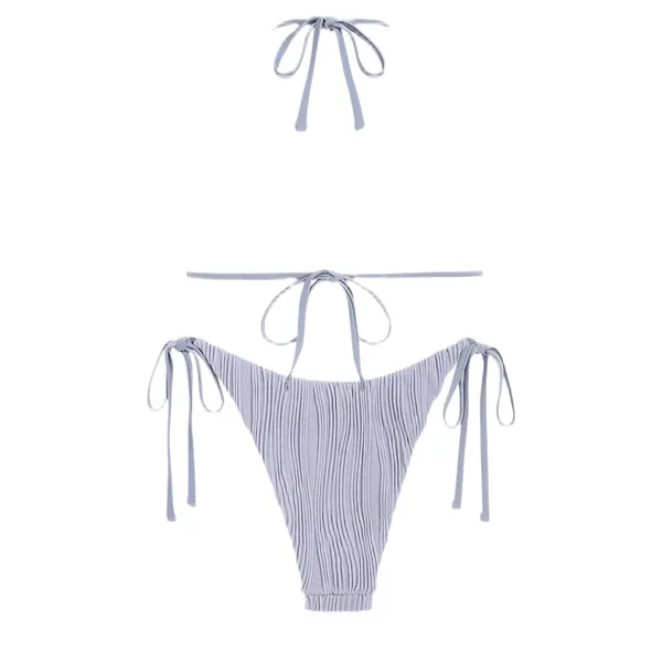 NWT ZAFUL Lilac Textured String Thong Bikini -‎ XS - Image 3