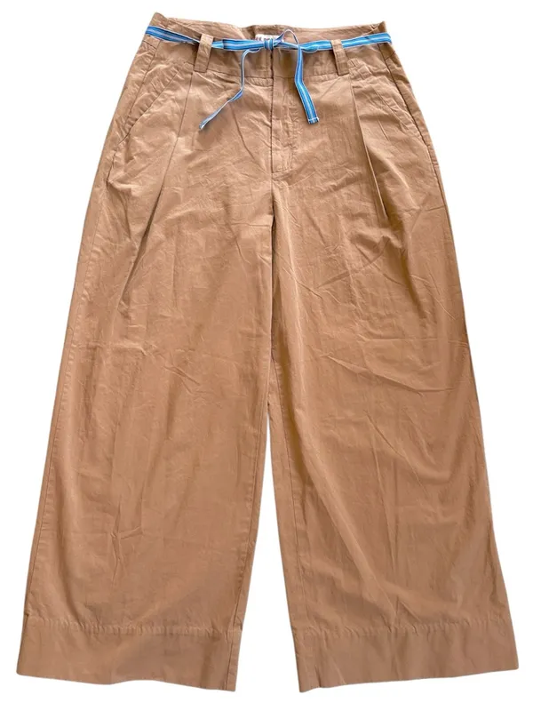 NWT Free People Wide Leg Buckle Back Pants Tobacco Brown Size 12 Retail $148.00 - Image 8
