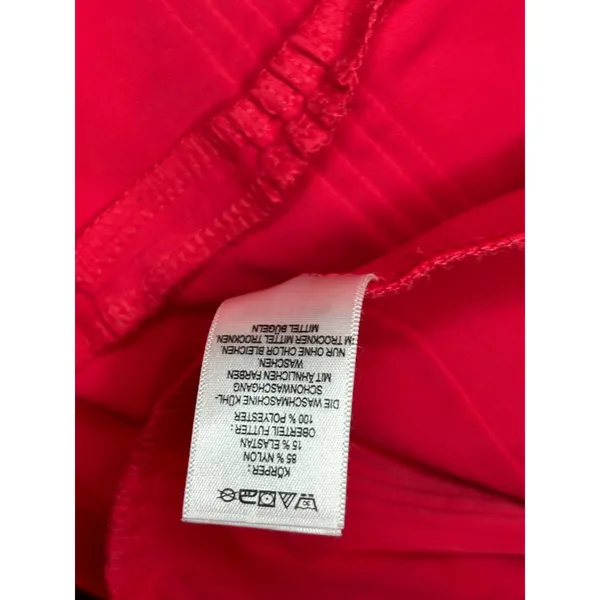 Cynthia Rowley Red Sleeveless Pintuck Fit and Flare Cocktail Dress Large - Image 4