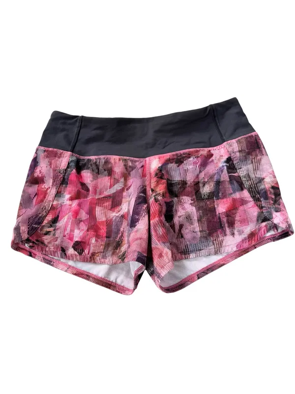 Lululemon Run Times Short II 4" Sun Dazed Multi Pink Super Dark Size 4 - Image 4
