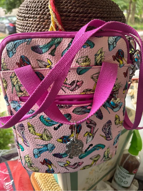 Disney parks pink princess shoes tablet IPad case with strap - Image 2