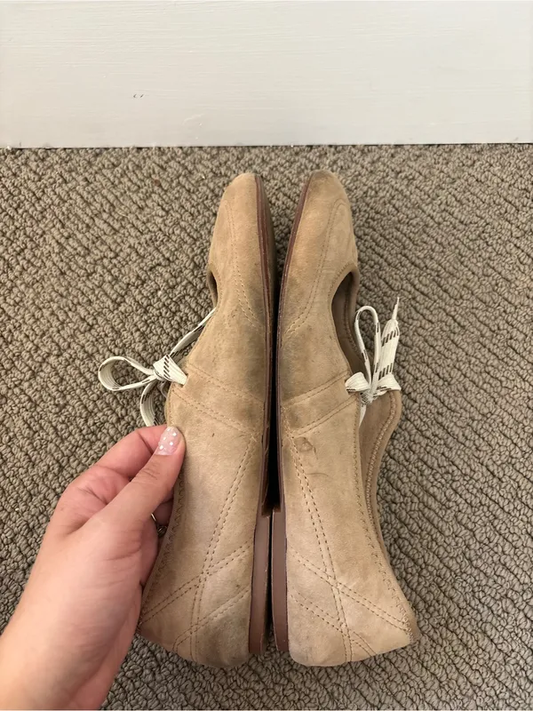 Zara split suede ballet flats - Image 9