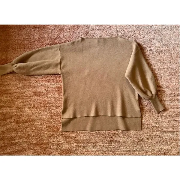 Tahari T Balloon Sleeve Knit Sweater Camel Brown Dolman Pullover XS/S - Image 2