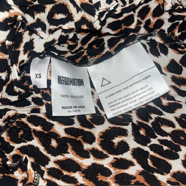 Reformation April Moxie Wrap Top Leopard Animal Print‎ Brown XS - Image 8