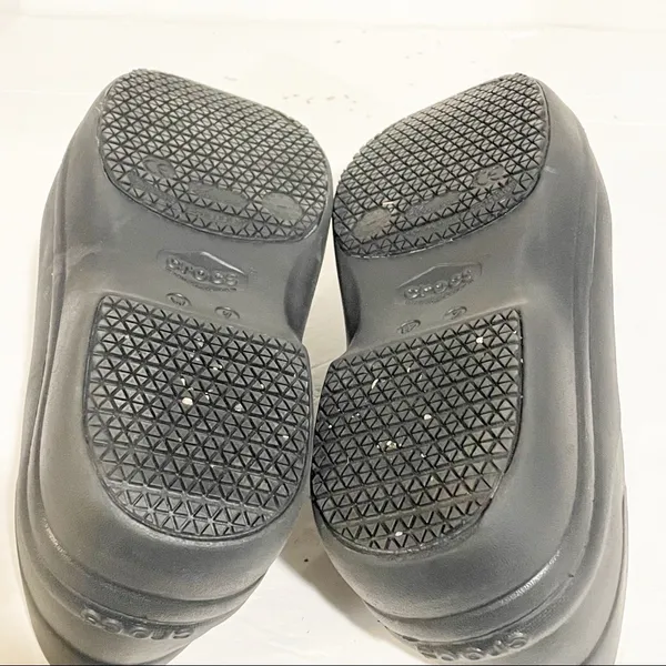 Crocs Womens Size 7 Black Dual Comfort Neria‎ Pro II Work Slip on Clog Rubber - Image 6