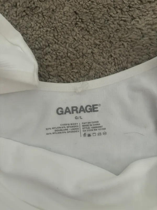 Garage White Tank Top - Image 2