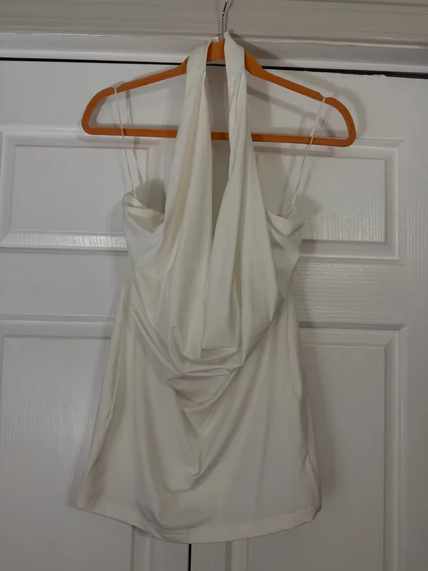 superdown White Halter Mini Dress - Image 2