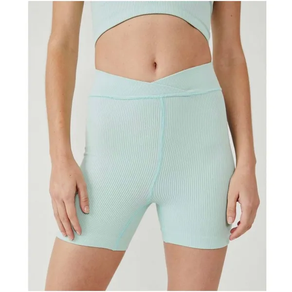 Free People Movement‎ NWT Free Throw Shorts Mint Turquoise Medium Crossover - Image 3
