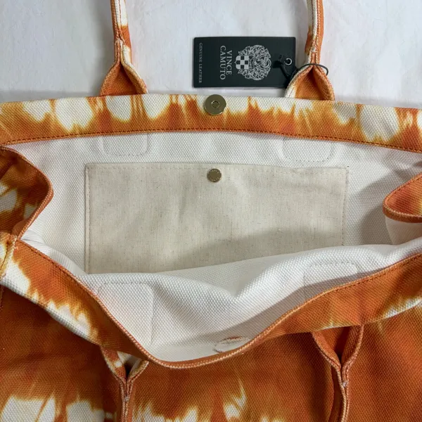 Vince Camuto Orla Tote Bag Rusty Orange Multi Tie Dye Canvas VC-ORLA-TO NEW - Image 4