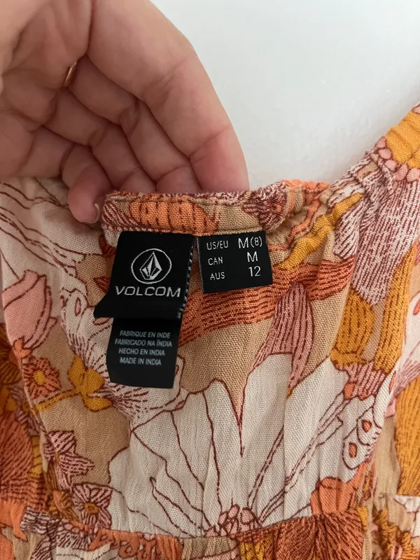Volcom Sundress Floral Orange - Image 4