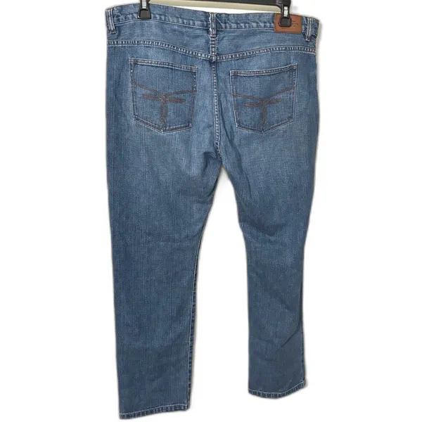 Lauren Ralph Lauren LRL Jeans Co Straight Bootcut Blue Denim Jeans Women's 14 - Image 7
