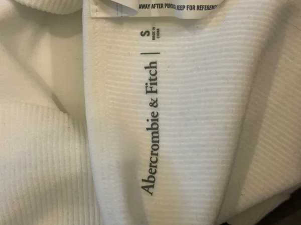 Abercrombie & Fitch White Ribbed 90s Cropped Cami Tank Top - White - Image 3