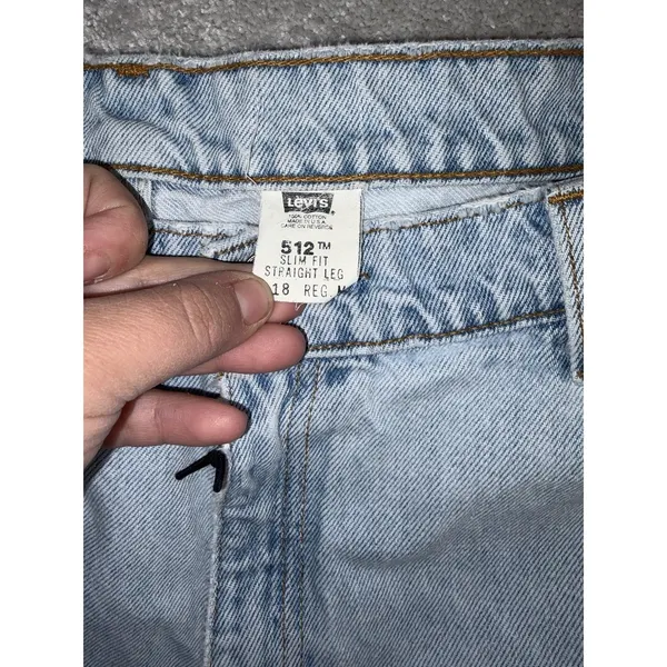 womens levis vintage‎ 512 slim fit straight leg 18 Reg 90s USA Made - Image 4