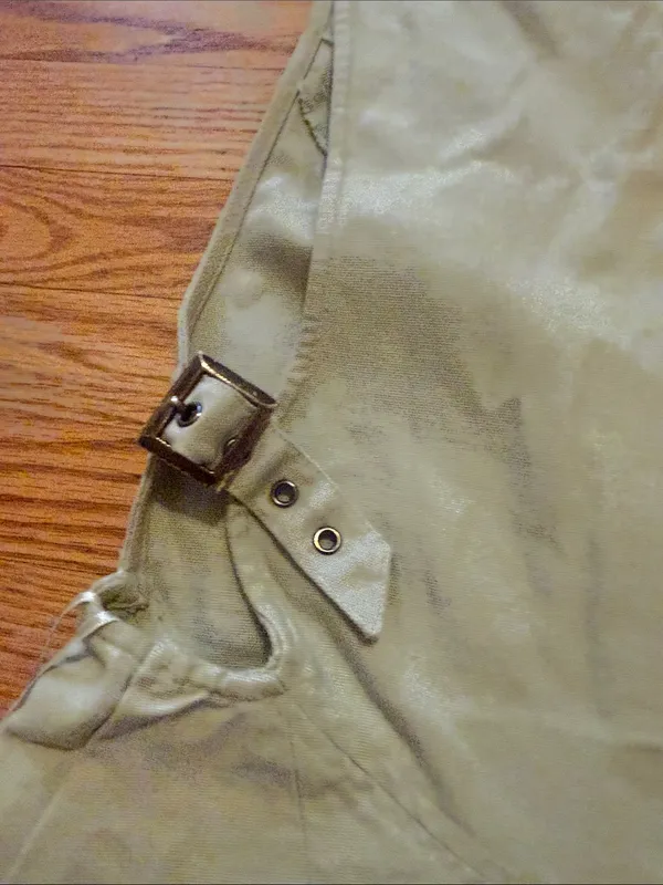 Free People Teresa Sleeveless V-Neck Olive Green Washed Sage Mini Dress Size L - Image 7