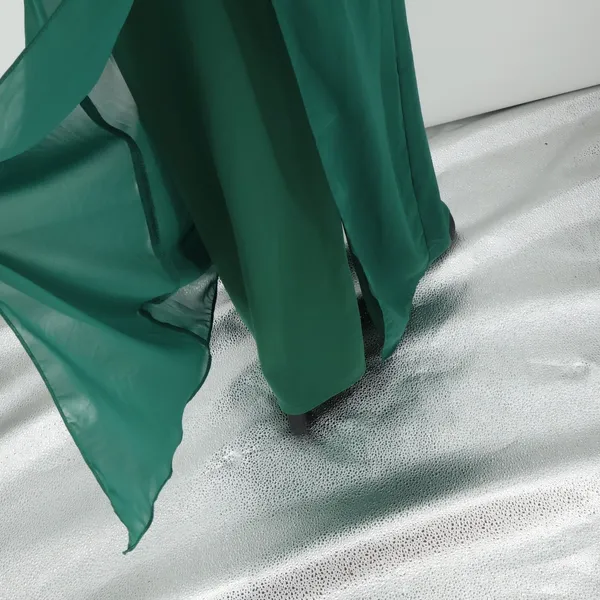 Elegant‎ One Shoulder Green Maxi Dress Size XS Holiday Bridesmaid Evening Formal - Image 4