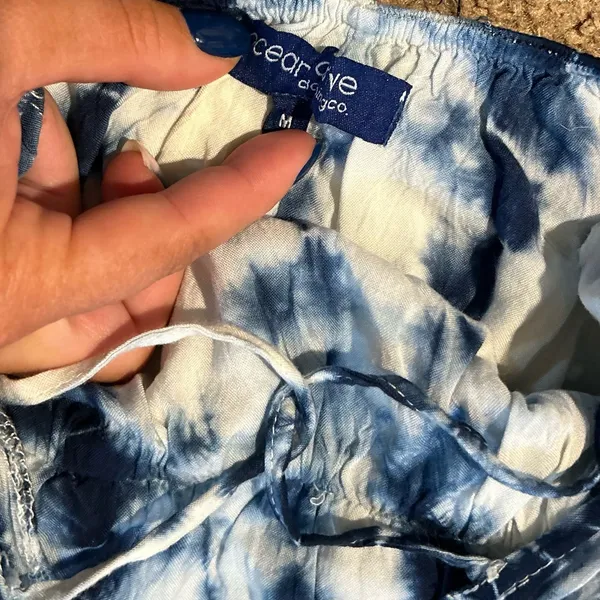 Xhilaration Navy and White Tie-Dye Dress - Image 3